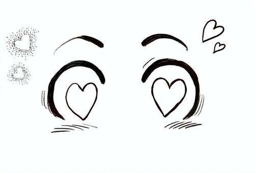 一目惚れ 目,表情,パーツ,ハート,一目惚れ,恋愛のイラスト素材