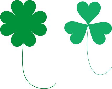 Four leaves clover, four leaves, three leaves, lucky, JPG, PNG and AI