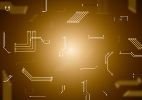 電子回路のゴールドのデジタル背景 デジタル,電子回路,テクノロジー,基盤,ライン,スタイリッシュ,ゴールド,背景のイラスト素材