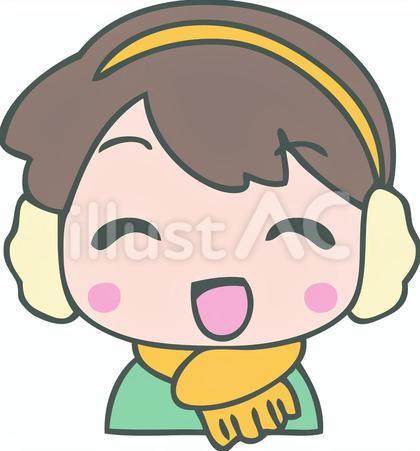 暖かい服装の男の子