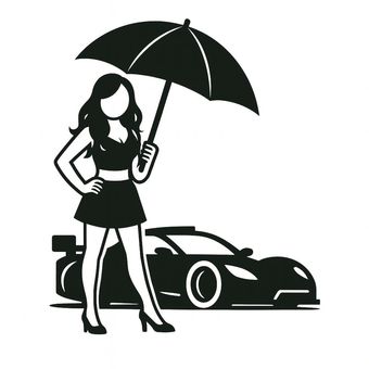 レースクイーン　ピクトグラム