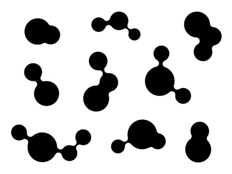 ひょうたん型の幾何学模様シルエット ひょうたん型,幾何学模様,シルエット,モノクロ,シンプル,ベクターのイラスト素材