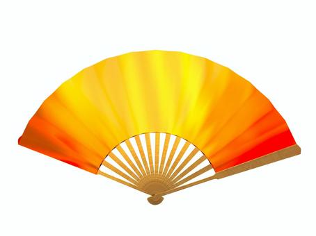 赤のグラデーションの金の扇子 赤のグラデーションの金の扇子 正月,和紙,紙,和柄,元日,元旦,扇子,扇,うちわ,お正月のイラスト素材
