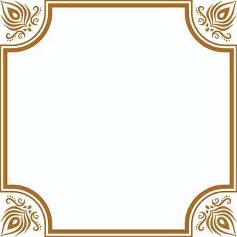 正方形のインド風フレーム インド,フレーム,セット,エスニック,タイトル,背景,タイ,アジア,オリエンタル,装飾のイラスト素材