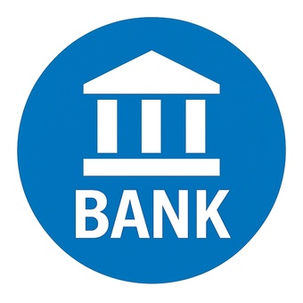 銀行バンクマークの丸アイコン