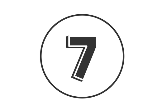 黒い⑦のアイコン 黒い⑦のアイコン 7,黒,数字,アイコン,丸,番号,順番,順位,シンボル,マークのイラスト素材