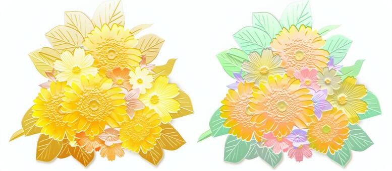 Autumn flower bouquet arrangement ver, , JPG and PNG