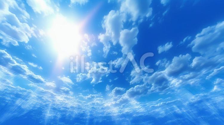 夏の眩しい青空 夏,空,青空のイラスト素材