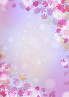 Purple autumn leaves background frame vertical, , JPG and AI