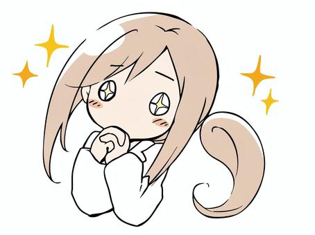 白衣を着た女性 あこがれ 女性,白衣,女医,先生,憧れ,尊敬,羨ましい,キラキラ,まなざし,お願いのイラスト素材