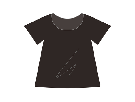 黒いTシャツ トップス,半袖,シャツ,tシャツ,黒,服,衣服,ファッション,衣料品,衣類のイラスト素材