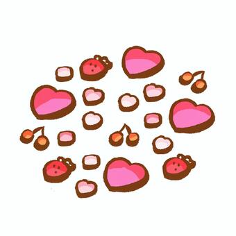 ぷっくりシール（ばらばら） シール,ドロップ,立体,交換,手書きのイラスト素材