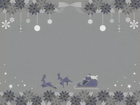 クリスマスに使えるフレーム背景39