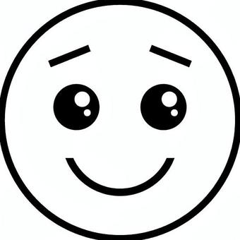 うるうる　表情のアイコン うるうる,感動,目,瞳,嬉しい,表情,眉,口,笑顔,ほほえみのイラスト素材