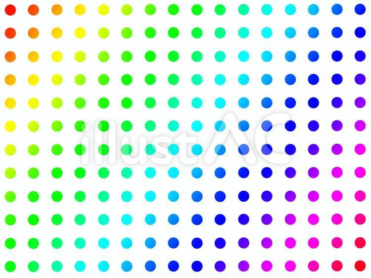水玉(レインボー) 水玉,虹,柄のイラスト素材