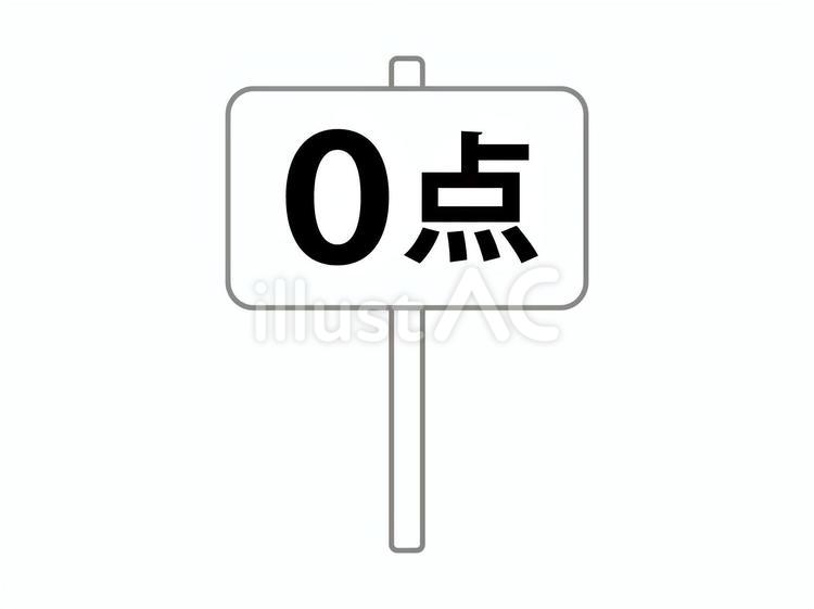 0点の手持ち看板 0点,看板,手持ちのイラスト素材