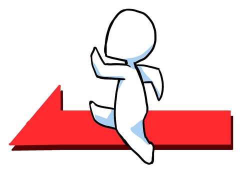 前進する人 前進,進む,行動,成長,やる気,モチベーション,チャレンジ,目標,シンプル,棒人間のイラスト素材