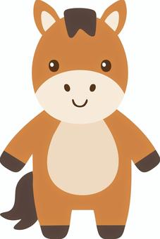 二足で立つウマ。 馬,干支,動物,牧場,競馬のイラスト素材