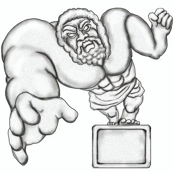 動く石像のモンスターリビングスタチュー リビングスタチュー,魔物,石像,モンスター,怪物,像,ファンタジー,rpg,trpg,ゲームのイラスト素材