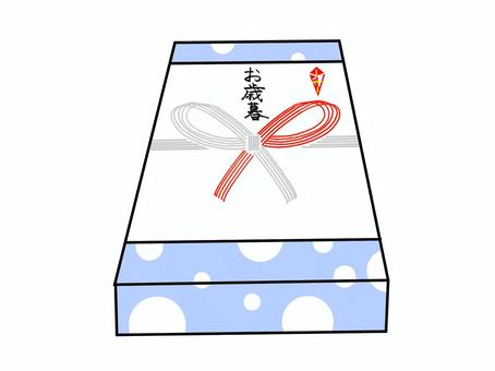 青色の箱のお歳暮 お歳暮,熨斗,水引,箱,青色のイラスト素材