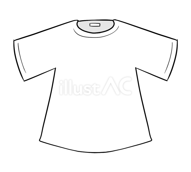Tシャツ　白色 tシャツ,白色,服のイラスト素材