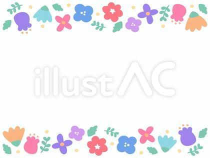 北欧風のゆる可愛いお花のフレーム