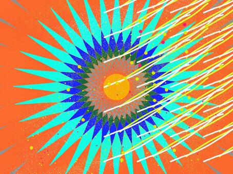 太陽さんさん 太陽さんさん 幾何学,模様,壁紙のイラスト素材