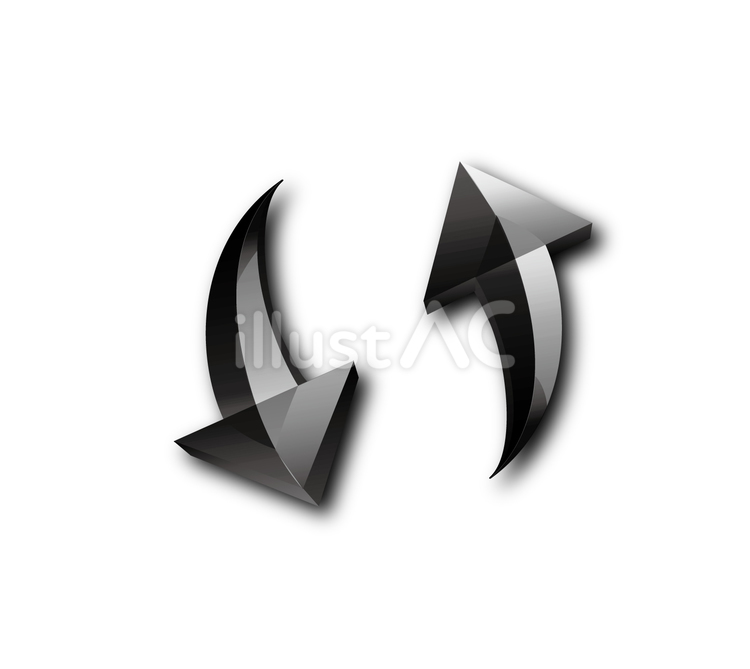 黒い矢印 黒,影,矢印のイラスト素材