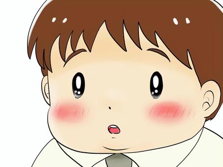 頬を染める