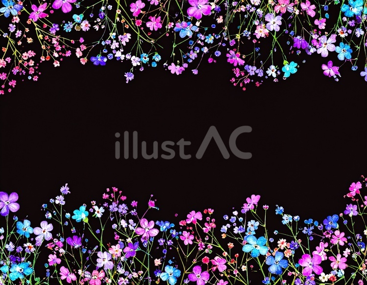 花（黒背景） 花,植物,花びらのイラスト素材
