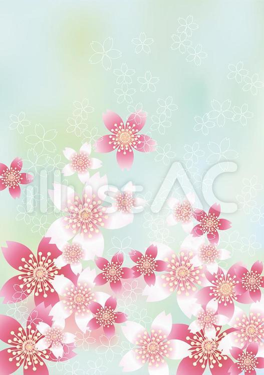 さくらの花63 さくら模様,桜飾り,卒園式のイラスト素材