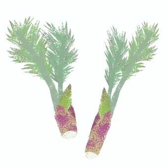 Illustration, tara bud, simple, wild vegetables, 