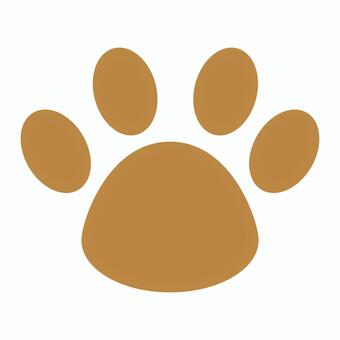 ネコの足跡茶色 ねこ,足跡,肉球,飼い猫,動物,野良猫,ペット,かわいい,透過のイラスト素材