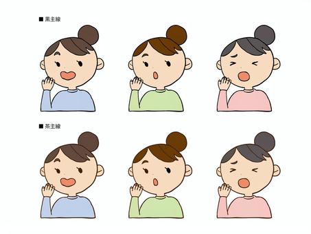 woman with hand on mouth, woman with hand on mouth, fem, kanggo kaget, kaget,