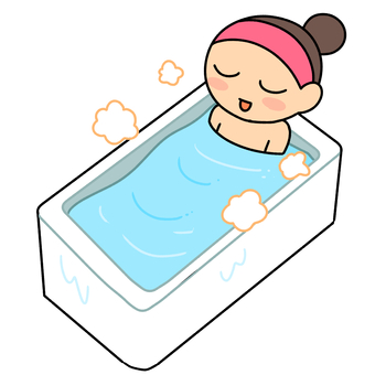 お風呂 お風呂,入浴,バスタブ,湯船,リラックス,清潔,快適,休息,健康,習慣のイラスト素材