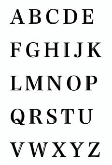 Illustration, english, alphabet, fashionable, 