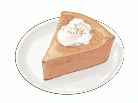 パンプキンパイ パンプキンパイ,スイーツ,ケーキ,パイ,手描き,リアルのイラスト素材