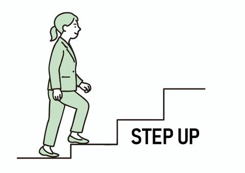 Stepping up business woman, JPG, PNG and EPS Stepping up business woman, businessman, work, female, JPG, PNG and EPS