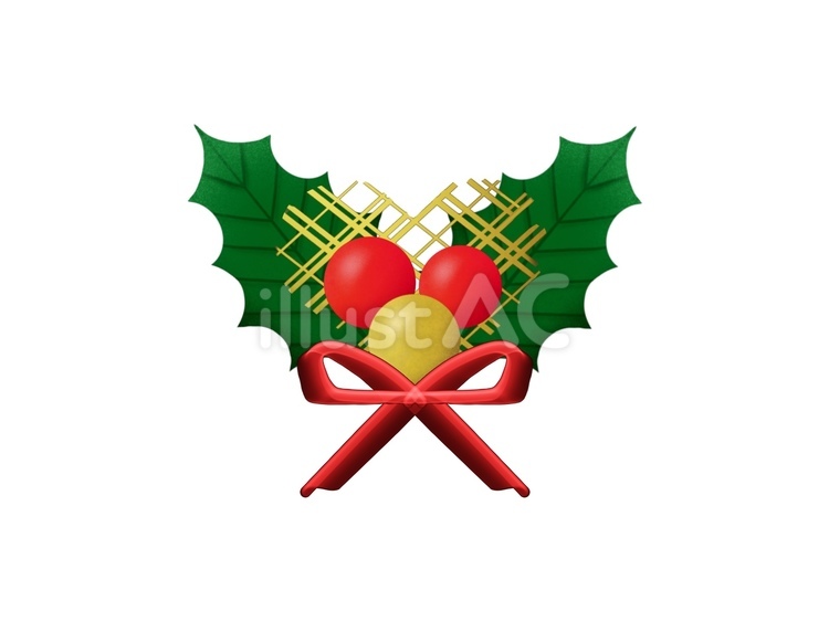 ヒイラギの飾り・赤色 ヒイラギ,実,クリスマスのイラスト素材