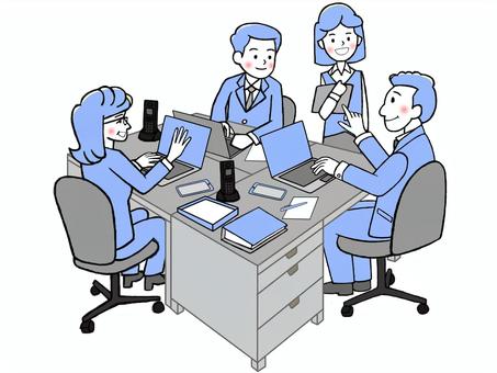 Office interior scenery _ small group _ 4 people, JPG and PNG Office interior scenery _ small group _ 4 people, , JPG and PNG