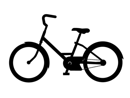 自転車 自転車,乗り物,2輪車,チャリ,チャリンコ,ママチャリ,マーク,貼り紙,ポスター,掲示のイラスト素材