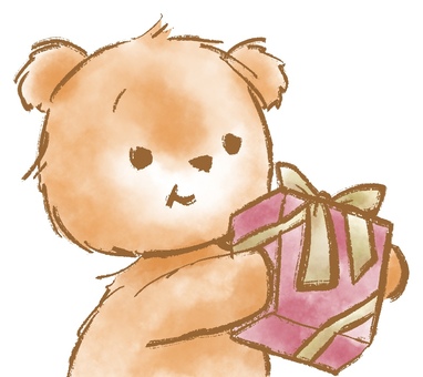 Teddy bear ❁︎ present, Teddy bear ❁︎ present, bear, teddy bear, cat banyu,