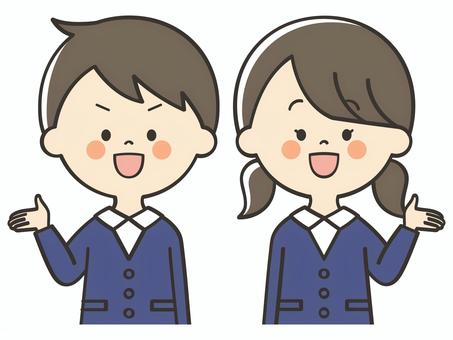 紹介するこどもたち 紹介するこどもたち 紹介,案内,説明,教える,紹介する,解説,アドバイス,重要,誘導,提案のイラスト素材