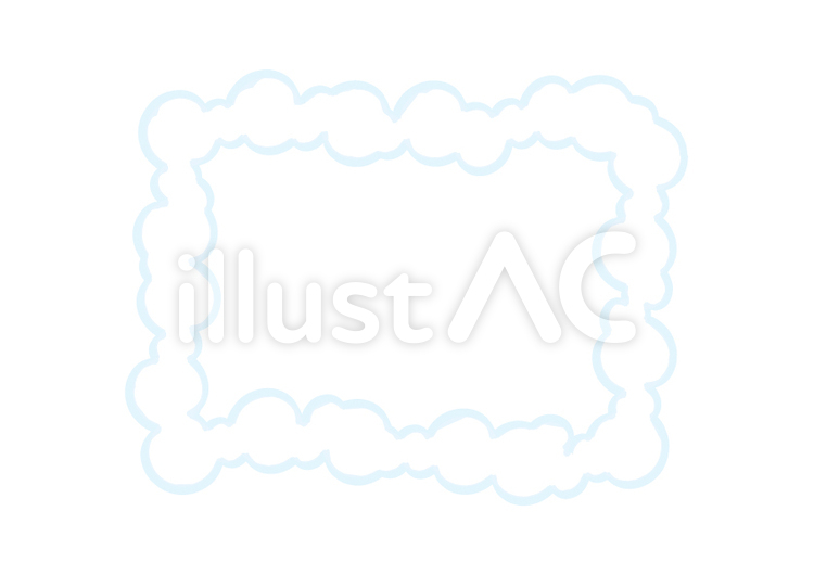 雲のフレーム 雲のフレームのイラスト素材