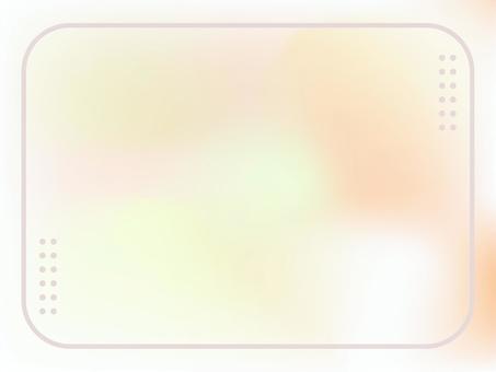 ふんわりグラデのフレーム背景 オレンジ