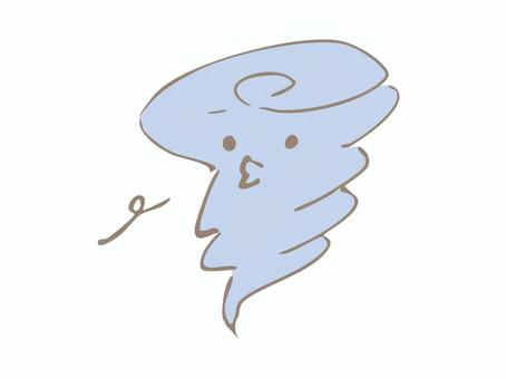 Illustration, typhoon, tornado, a strong wind, 