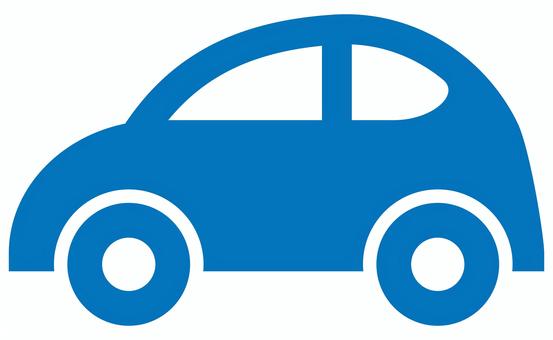 コンパクトカーのアイコン 青 車,コンパクトカー,ハッチバック,自動車,car,アイコン,乗り物,運転,ドライブ,免許のイラスト素材