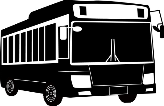 路線バス 路線バス,公共交通,車体,運行,斜め,タイヤ,フロント,シルエットのイラスト素材