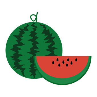 Illustration, a watermelon, watermelon, food, 