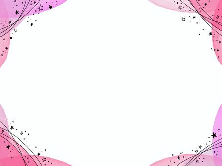 Cute star frame mix pink, , JPG and PNG